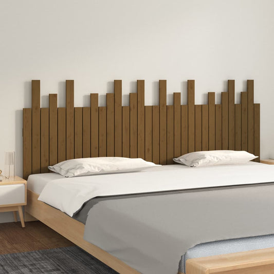 Honey Brown Solid Pine Wall Headboard - 204x3x80 cm