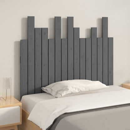 Solid Pine Grey Wall Headboard - 95.5x3x80 cm