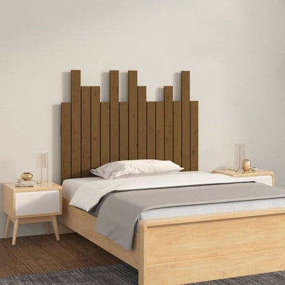 Honey Brown Solid Pine Wall Headboard 95.5x3x80 cm