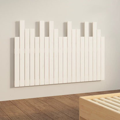 Solid Pine Wood Wall Headboard - White, 127.5x3x80 cm
