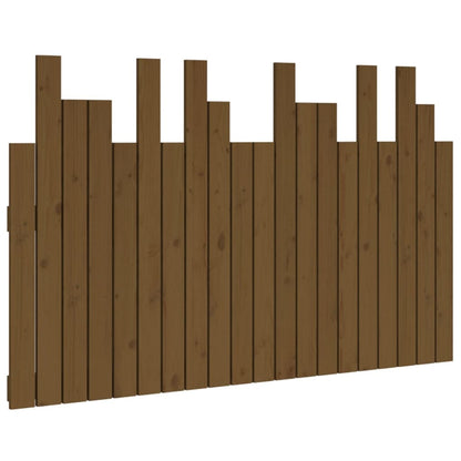 Solid Pine Wall Headboard, Honey Brown 127.5x3x80 cm