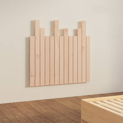 Solid Pine Wall Headboard 82.5x80cm - Natural Wood Finish