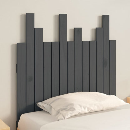 Solid Wood Pine Wall Headboard in Grey - 82.5x3x80 cm