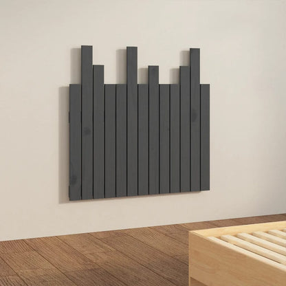Solid Wood Pine Wall Headboard in Grey - 82.5x3x80 cm