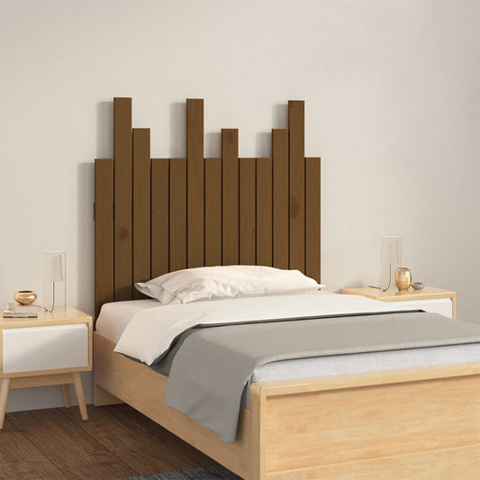 Honey Brown Solid Pine Wall Headboard 82.5x3x80 cm