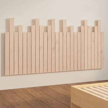 Solid Pine Wood Wall Headboard - 166x3x80 cm, Natural Finish