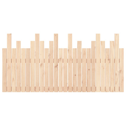Solid Pine Wood Wall Headboard - 166x3x80 cm, Natural Finish