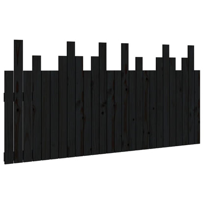 Solid Pine Black Wall Headboard 166x3x80 cm - Stylish & Durable