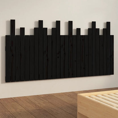 Solid Pine Black Wall Headboard 166x3x80 cm - Stylish & Durable