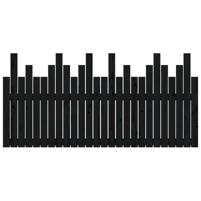 Solid Pine Black Wall Headboard 166x3x80 cm - Stylish & Durable