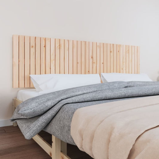 Solid Pine Wood Wall Headboard - 204x3x60 cm