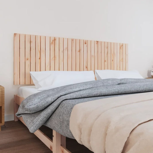 Solid Pine Wall Headboard 185x3x60 cm - Natural Wood Finish