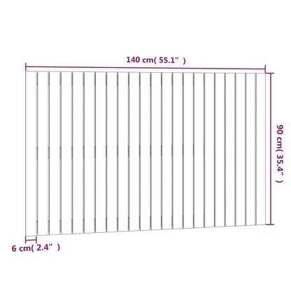 Solid Pine Wood Wall Headboard 140x3x90 cm - Rustic Charm