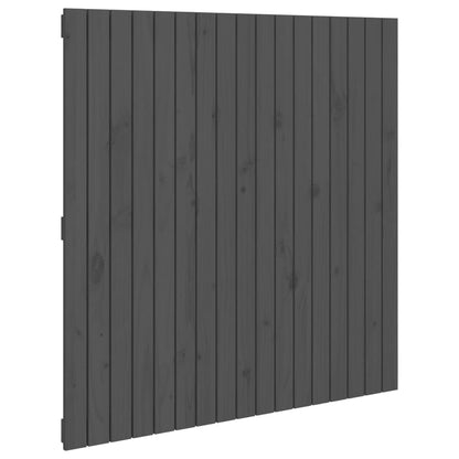 Solid Pine Wall Headboard - Grey, 108x3x110 cm
