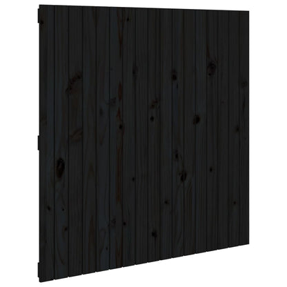 Solid Wood Pine Wall Headboard - Black, 108x3x110 cm