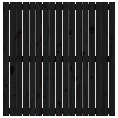 Solid Wood Pine Wall Headboard - Black, 108x3x110 cm