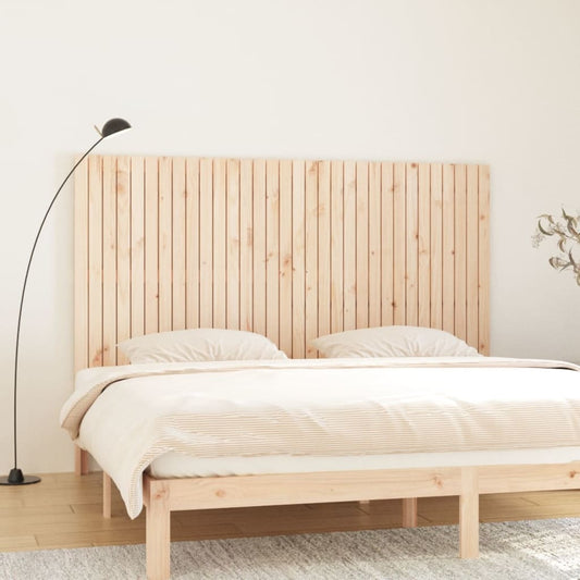 Solid Pine Wood Wall Headboard 204x3x110 cm - Natural Finish