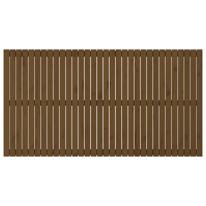 Solid Pine Wood Wall Headboard, Honey Brown, 204x3x110 cm