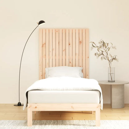 Solid Wood Pine Wall Headboard 95.5x3x110 cm - Natural Finish