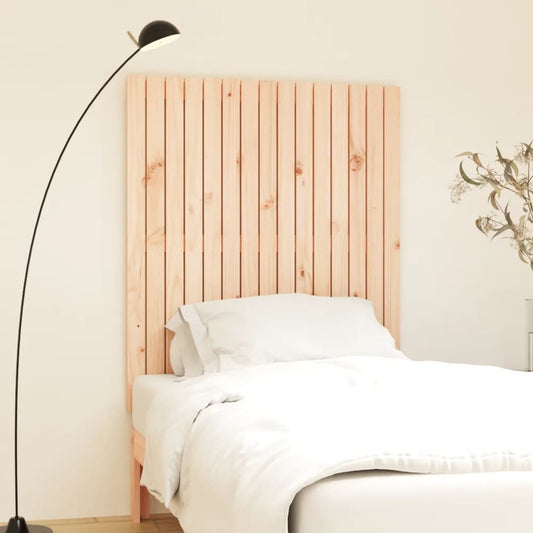 Solid Wood Pine Wall Headboard 95.5x3x110 cm - Natural Finish