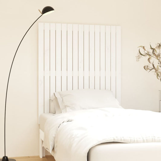 Solid Pine White Wall Headboard - 95.5x3x110 cm