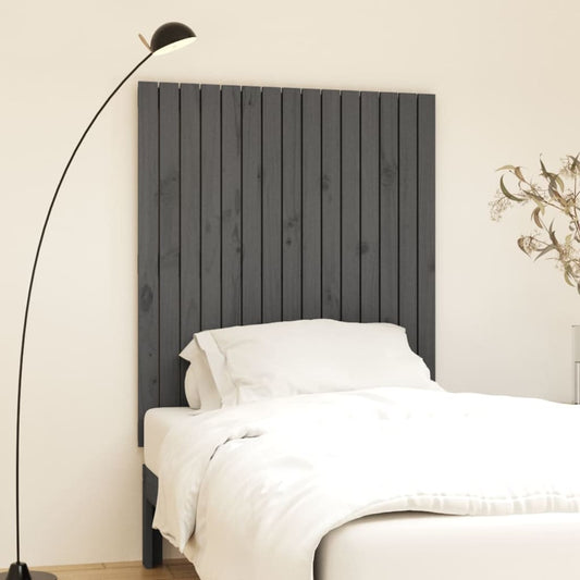 Solid Pine Grey Wall Headboard - 95.5x3x110 cm | Stylish & Durable