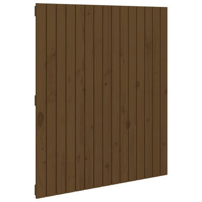 Solid Pine Wood Wall Headboard, Honey Brown, 95.5x3x110 cm