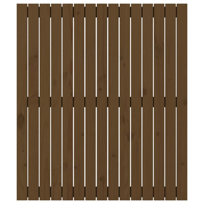 Solid Pine Wood Wall Headboard, Honey Brown, 95.5x3x110 cm