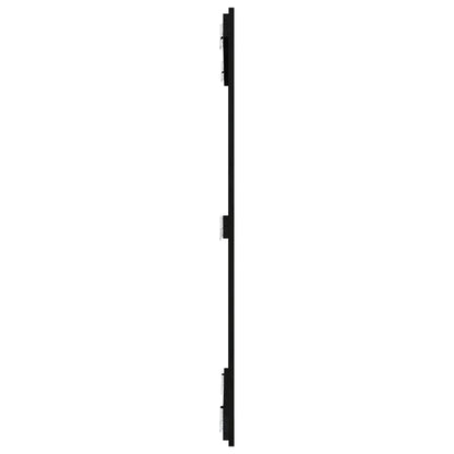 Solid Pine Wood Wall Headboard, Black 95.5x3x110 cm