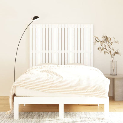 White Solid Pine Wall Headboard - 127.5x3x110 cm