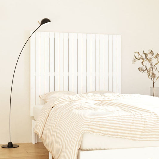 White Solid Pine Wall Headboard - 127.5x3x110 cm