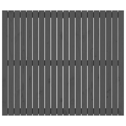 Solid Wood Pine Wall Headboard - Grey 127.5x3x110 cm