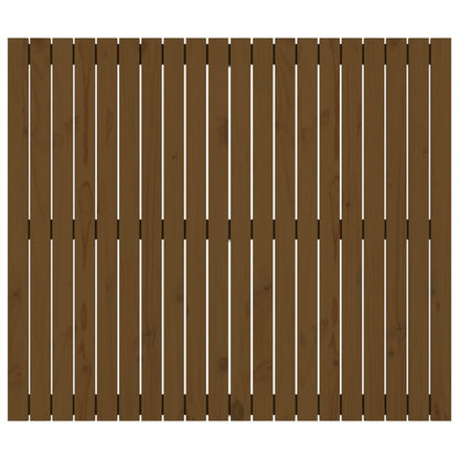 Solid Wood Pine Wall Headboard, Honey Brown, 127.5x3x110 cm