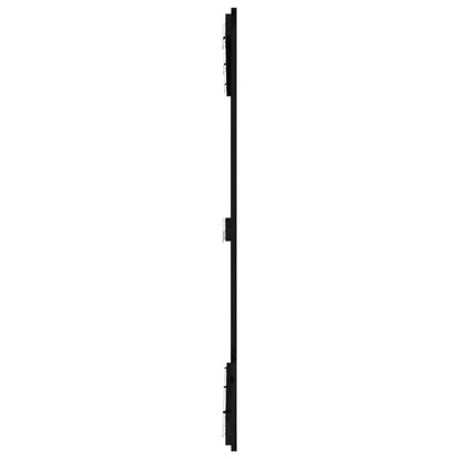 Solid Wood Pine Wall Headboard, Black, 127.5x3x110 cm