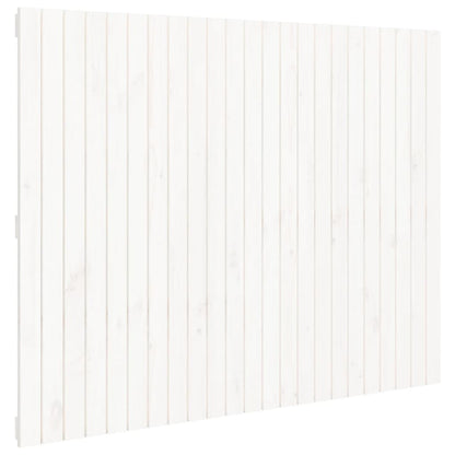 White Solid Wood Pine Wall Headboard 146.5x3x110 cm
