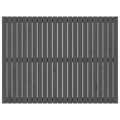 Solid Pine Grey Wall Headboard - 146.5x3x110 cm Elegant Design
