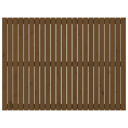 Solid Wood Pine Wall Headboard, Honey Brown, 146.5x3x110 cm
