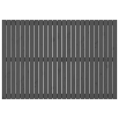 Solid Pine Wood Wall Headboard, Grey 159.5x3x110 cm