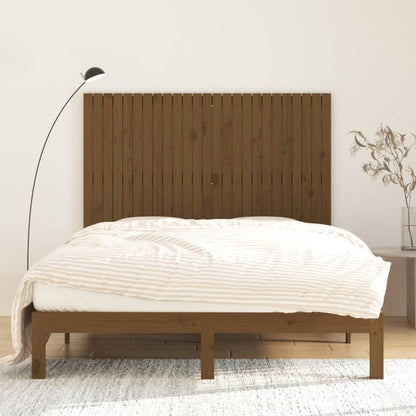Solid Pine Wall Headboard - Honey Brown 159.5x3x110 cm