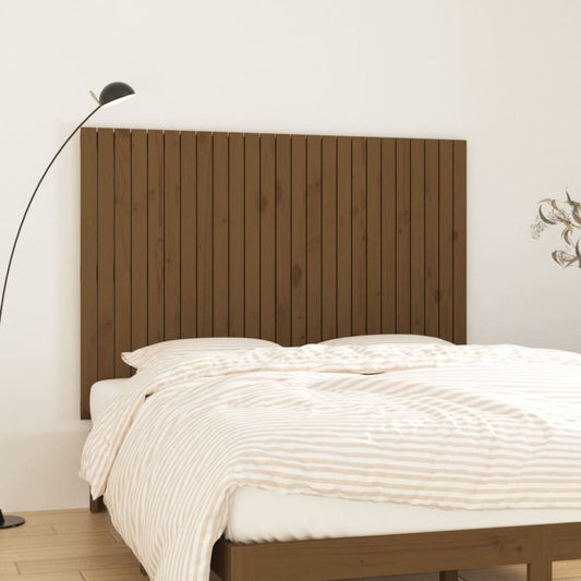 Solid Pine Wall Headboard - Honey Brown 159.5x3x110 cm