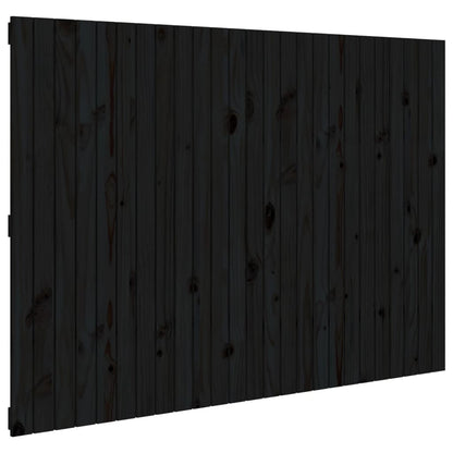 Solid Pine Black Wall Headboard 159.5x3x110 cm
