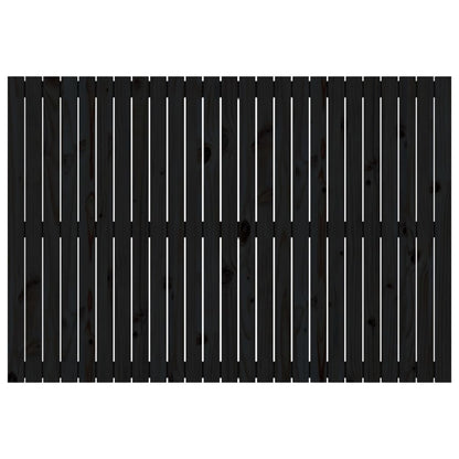 Solid Pine Black Wall Headboard 159.5x3x110 cm