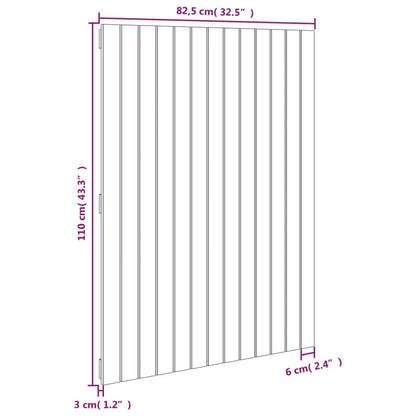 Solid Pine White Wall Headboard – 82.5x3x110 cm