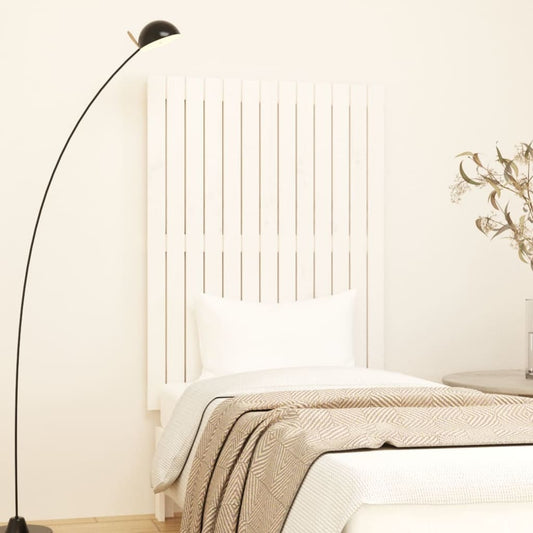 Solid Pine White Wall Headboard – 82.5x3x110 cm