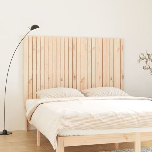 Solid Pine Wood Wall Headboard, 166x3x110 cm, Natural Finish