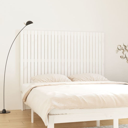Solid Wood Pine Wall Headboard, White, 166x3x110 cm