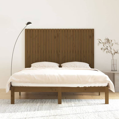 Solid Pine Wall Headboard Honey Brown 166x110cm
