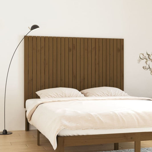 Solid Pine Wall Headboard Honey Brown 166x110cm