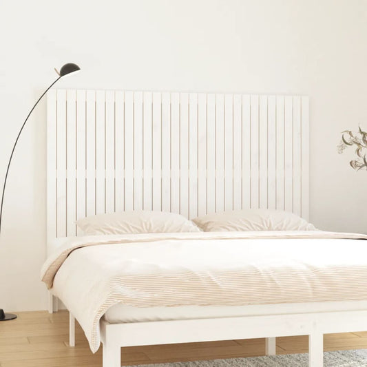 Solid Pine Wall Headboard, White, 185x3x110 cm