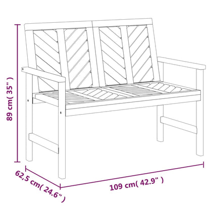 Acacia Wood 2-Piece Garden Lounge Set - Durable & Stylish